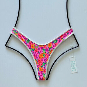 Frankies Bikinis Full Moon Micro Bikini Bottom - Daisy Pond - L